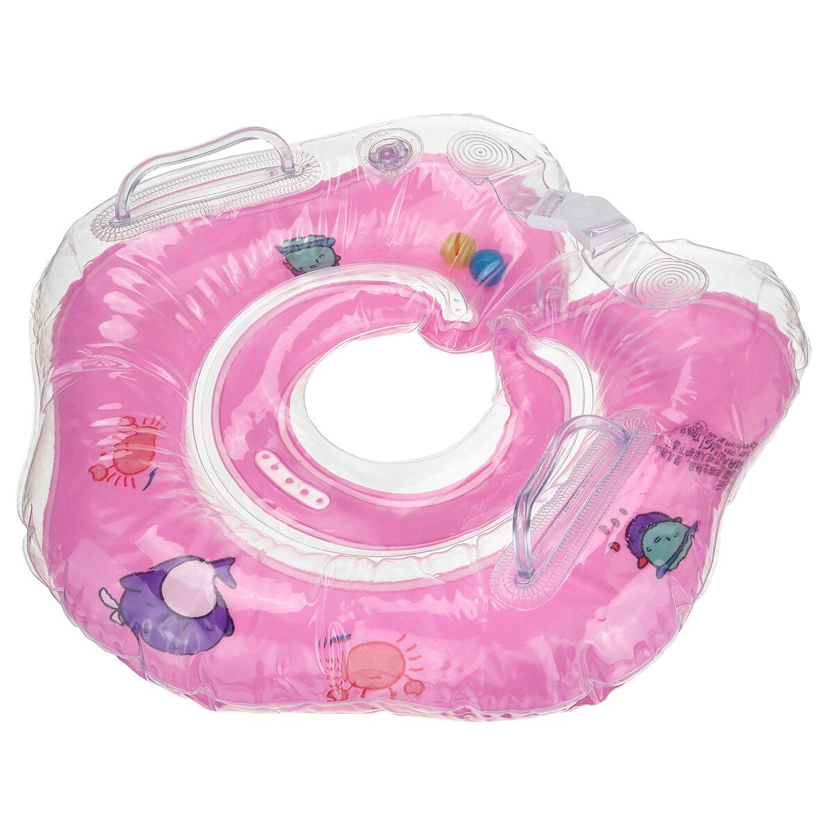 Baby Swimming Ring Kid Infant Neck Collar Float Air Inflatable PVC 0-18 Months Pink