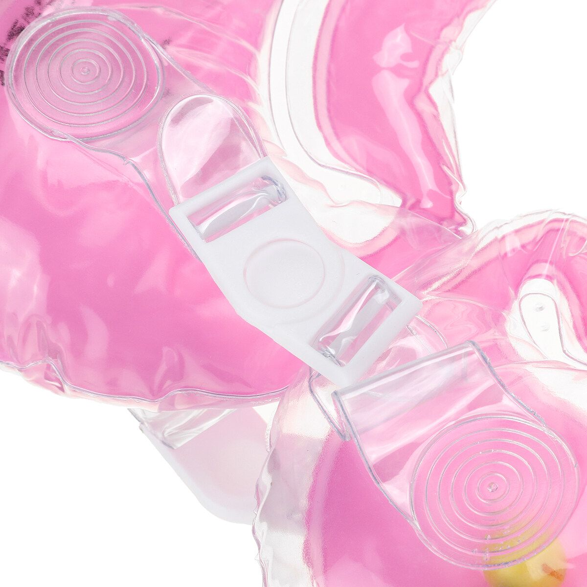 Baby Swimming Ring Kid Infant Neck Collar Float Air Inflatable PVC 0-18 Months Pink