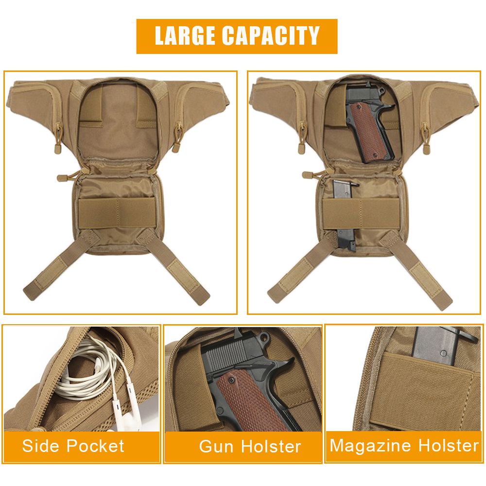 Chest Assult Pouch Combat Camping Sling Shoulder Bag Army Green