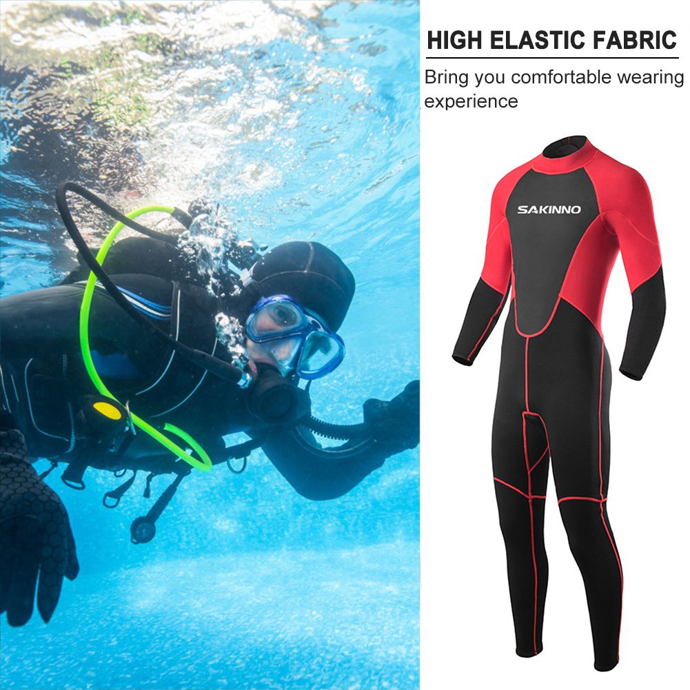 Full Body 2mm Men Neoprene Wetsuit Long Sleeve Surfing Swimming Diving Jumpsuit Scuba Snorkeling