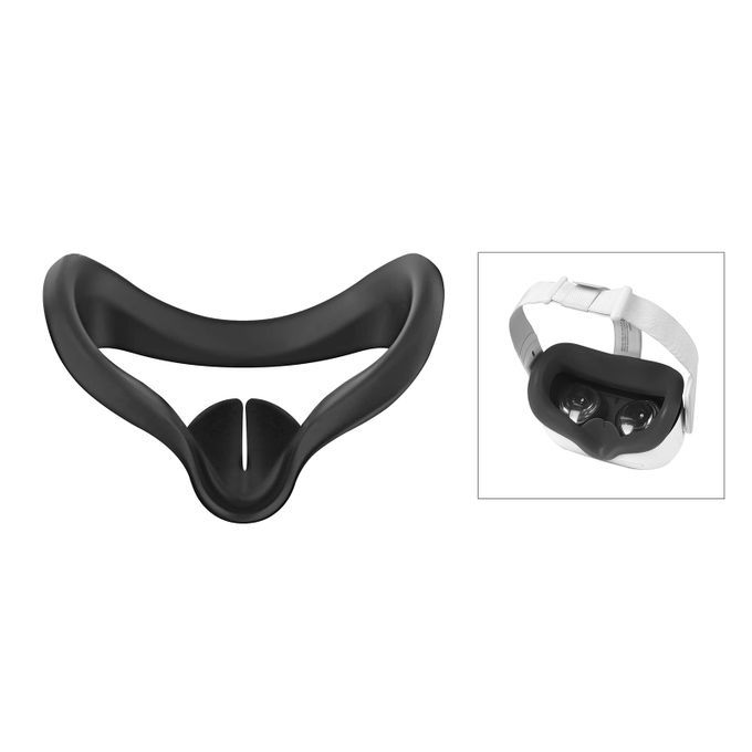 Replacement VR Silicone Face Mask Cover Pad For Oculus Quest 2  Black