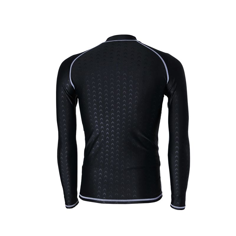 Professional Men Women Wetsuit Long Sleeve Swimsuit Sunscreen UV Swimming Shirts Diving Suit Black