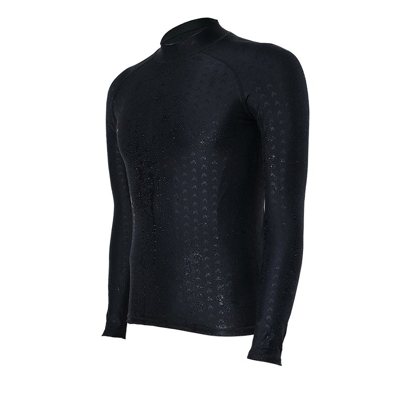 Professional Men Women Wetsuit Long Sleeve Swimsuit Sunscreen UV Swimming Shirts Diving Suit Black