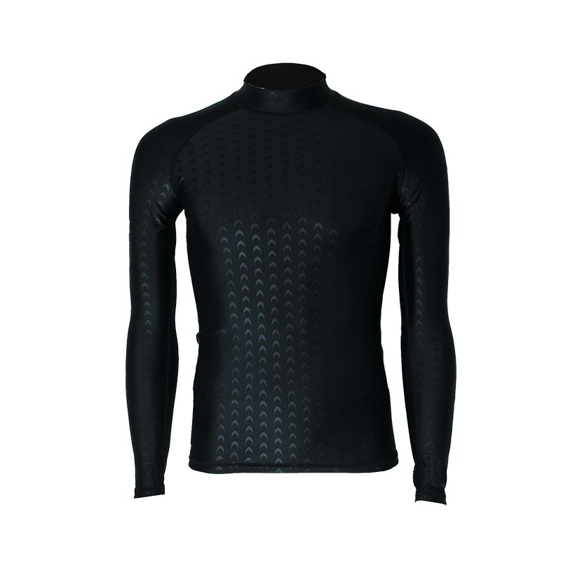 Professional Men Women Wetsuit Long Sleeve Swimsuit Sunscreen UV Swimming Shirts Diving Suit Black