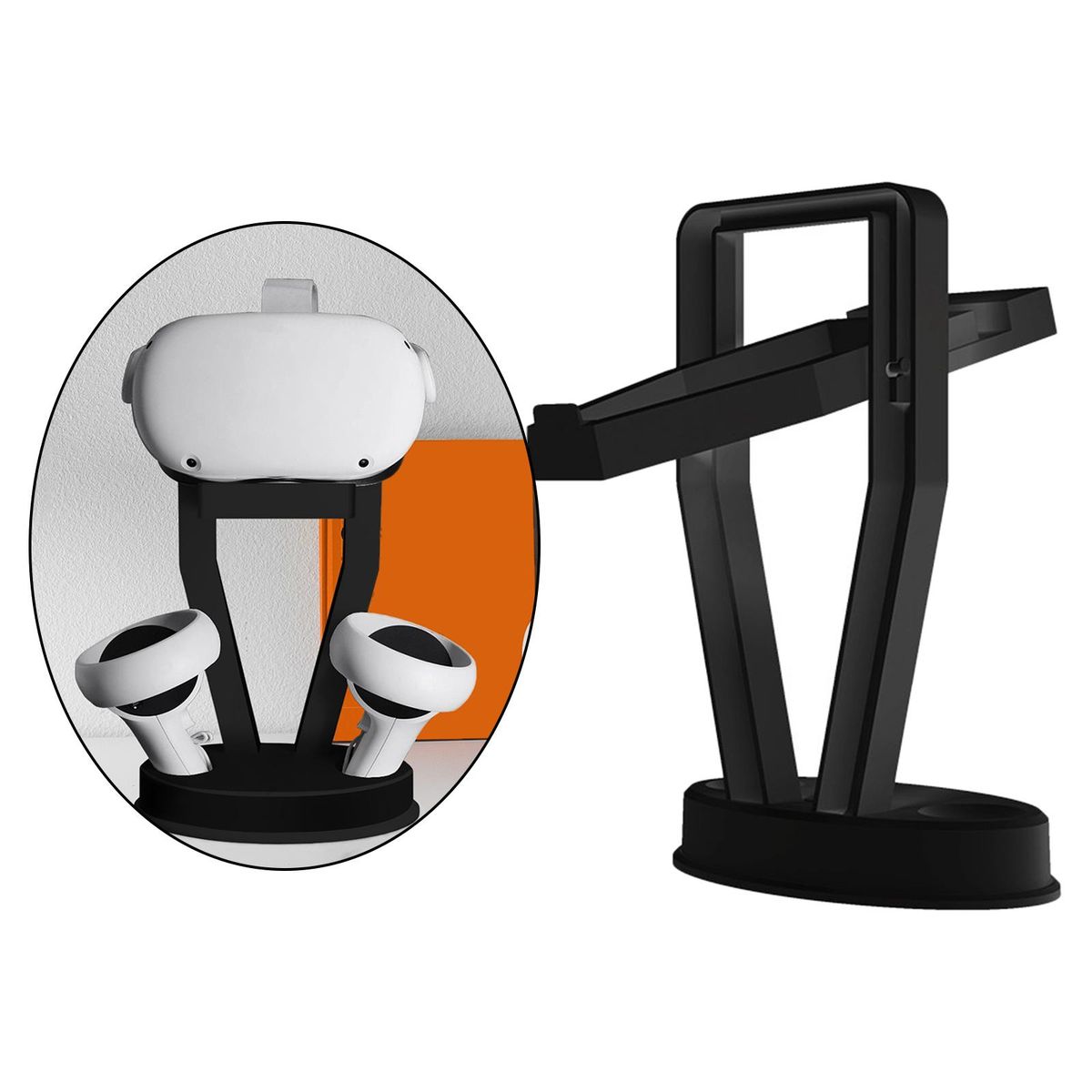 Upgraded Controller Stand Storage Mount For Oculuss Quest 2/PS Black