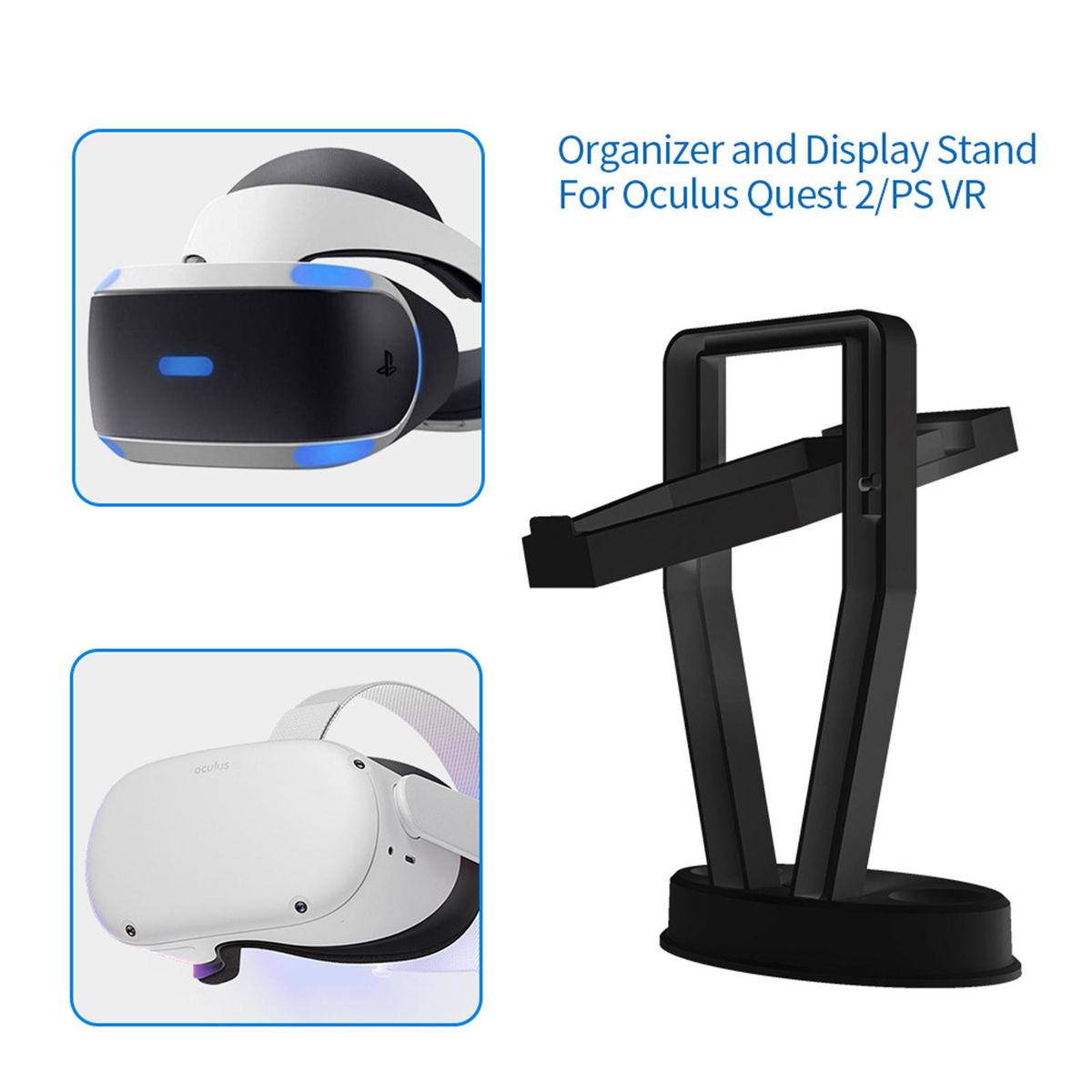 Upgraded Controller Stand Storage Mount For Oculuss Quest 2/PS Black
