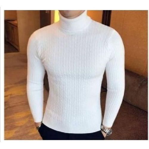 Men/Women Turtle Neck Top/ Cooperate White - ONE SIZE FITS ALL - White - White