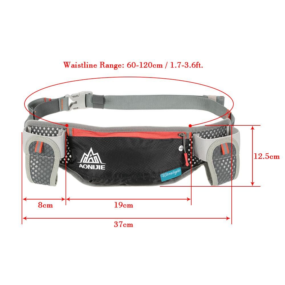 AONIJIE Running Hydration Belt Bottle Holder Belt Reflective Running Water Belt Fanny Pack Waist Packs