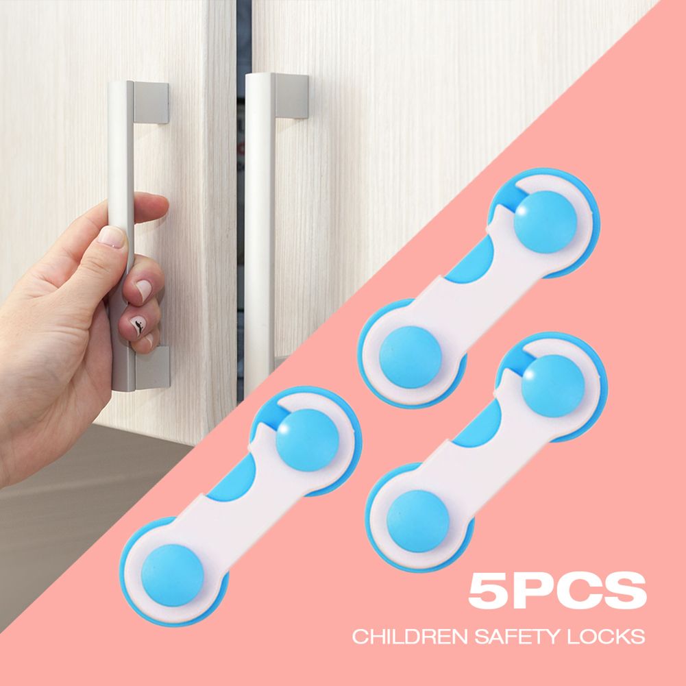 5 Pcs OF Set Babies Lock Protection Of Children Baby Safety Lock Cupboard Cabinet Door Drawer Kids Safety Locks