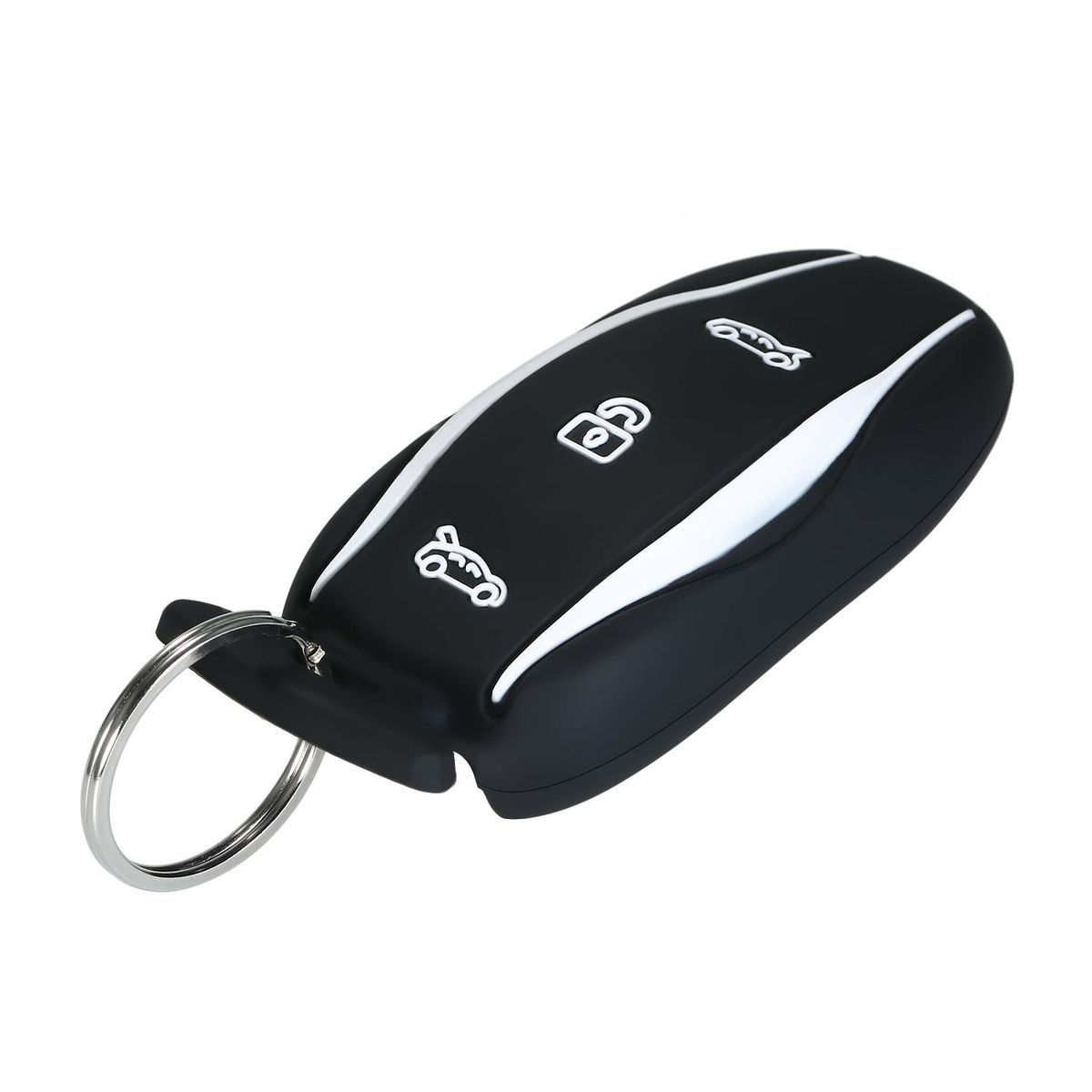 Silicone Key Cover Case Key Protection Shell with Key Chain Replacement for Tesla Model 3 / S