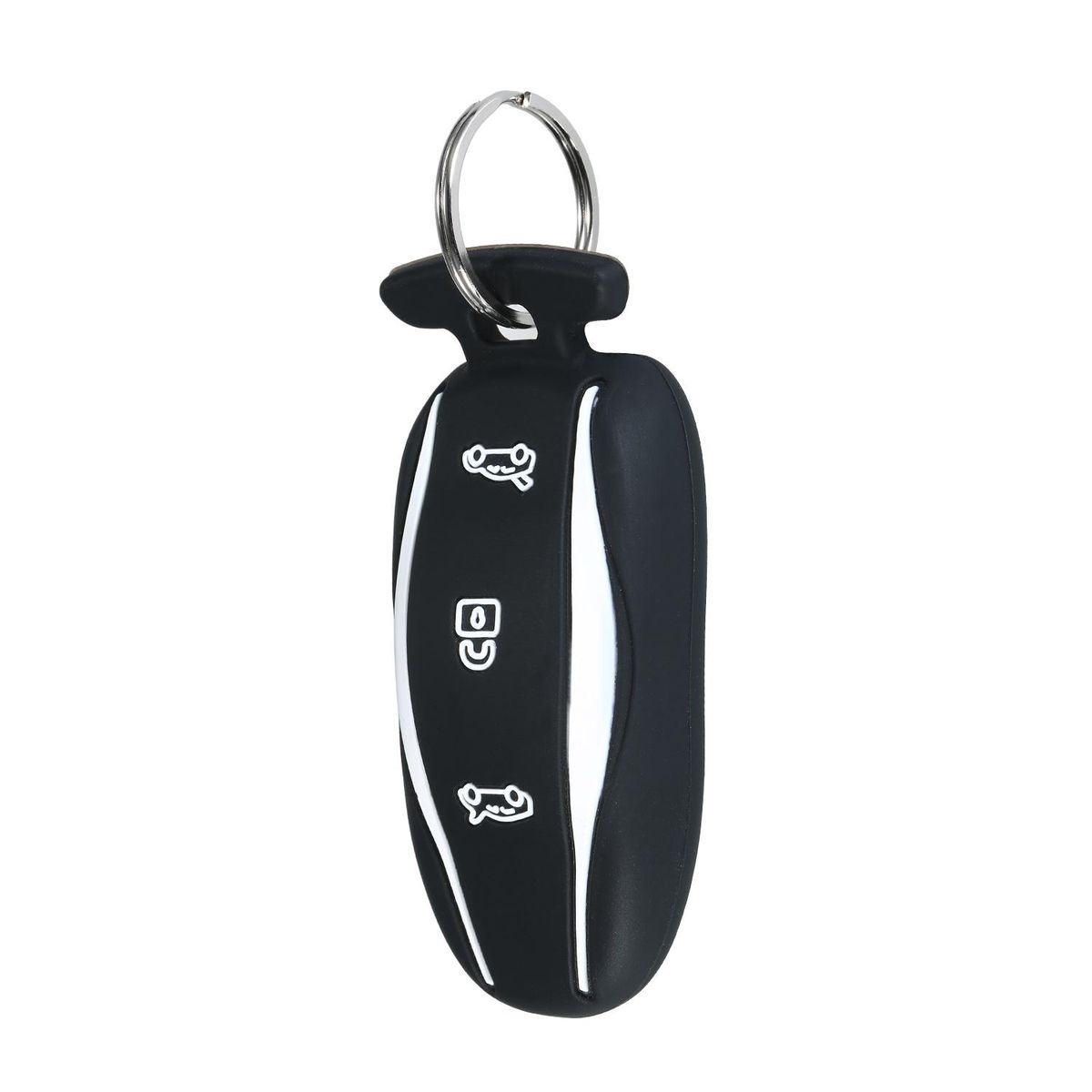 Silicone Key Cover Case Key Protection Shell with Key Chain Replacement for Tesla Model 3 / S