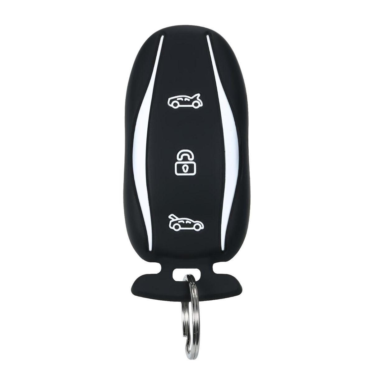 Silicone Key Cover Case Key Protection Shell with Key Chain Replacement for Tesla Model 3 / S