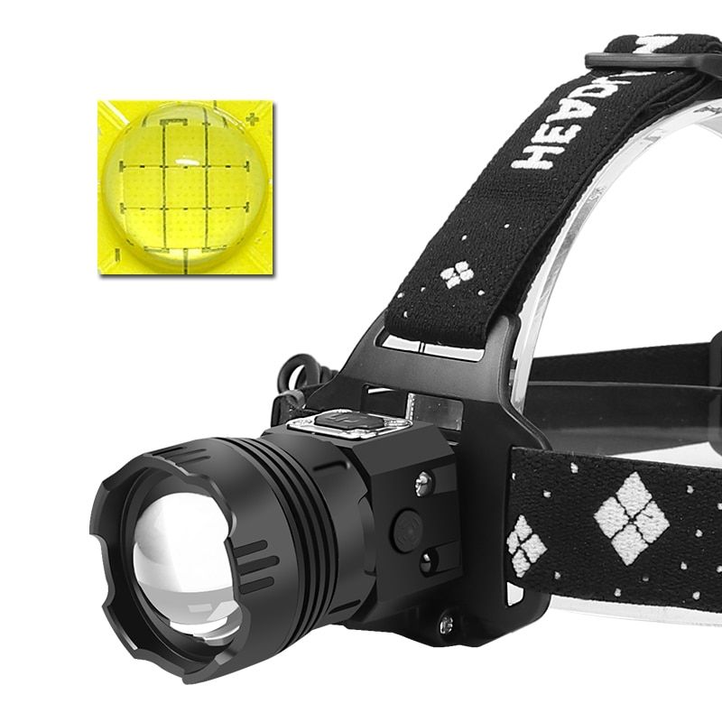 1000000LM XHP160 High Powerful Headlamp Flashlight LED USB