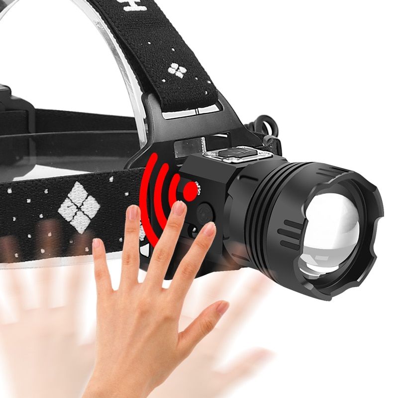 1000000LM XHP160 High Powerful Headlamp Flashlight LED USB