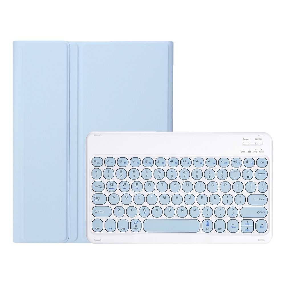 Bluetooth Keyboard Leather Case For Samsung Galaxy Tab S6 Lite 10.4 Inch SM-P610 / SM-P615(White Ice)