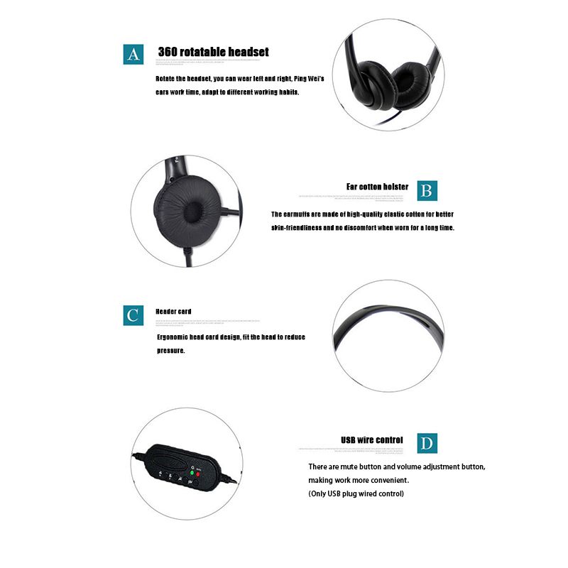 Headset, Headphone Wired Headset