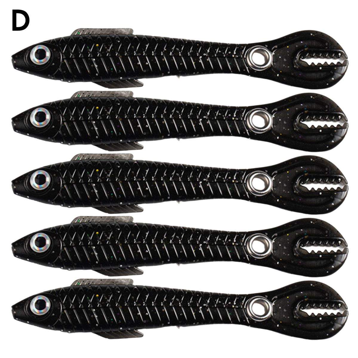 5Pcs/Pack?10cm/6g?Soft Bait?Tough?Streamlined?Metal-D