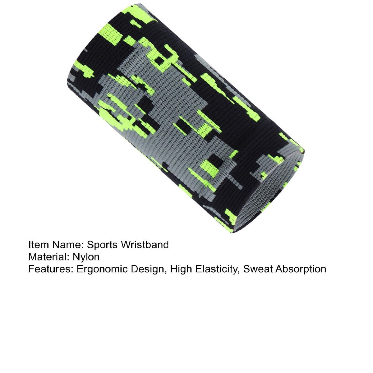 1Pc Wrist Guard Badminton Tennis Athletic Wristband Grey Green