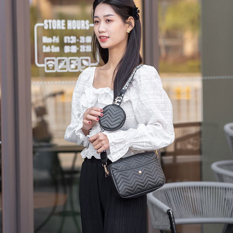 Unisex Cross Side Bag With Mini Purse