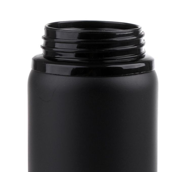 Portable 700ml Water Bottle Outdoor Sports Cycling Stainless Black