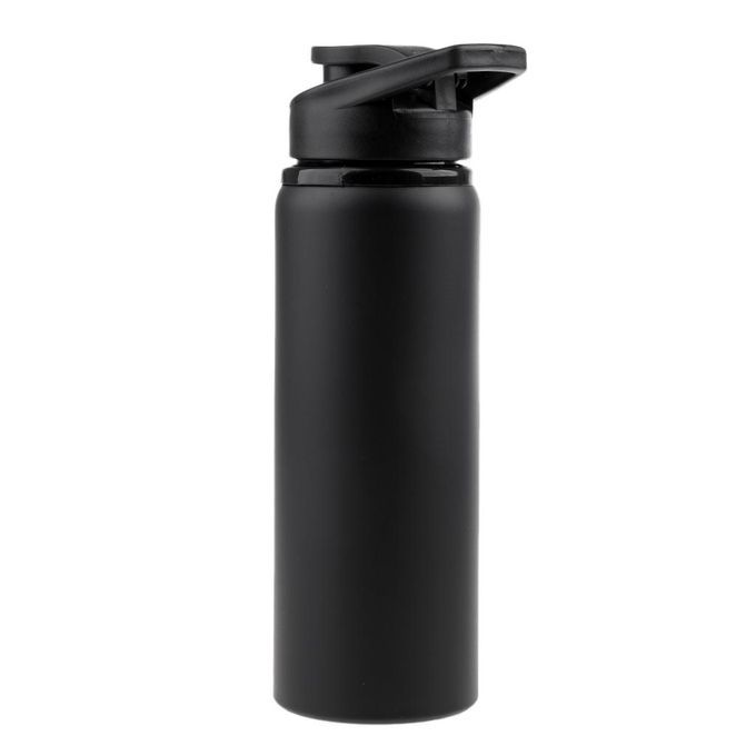 Portable 700ml Water Bottle Outdoor Sports Cycling Stainless Black