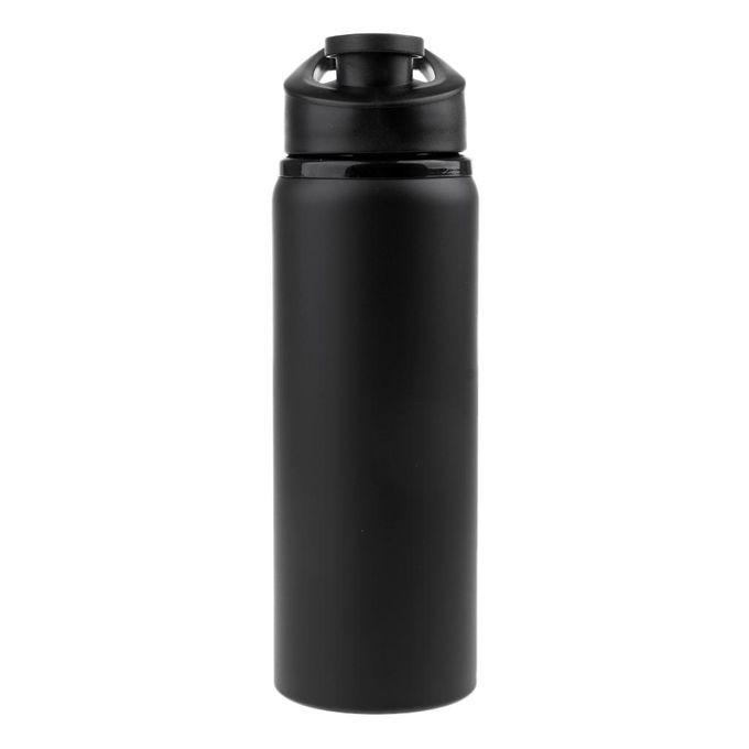 Portable 700ml Water Bottle Outdoor Sports Cycling Stainless Black