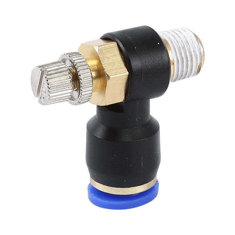 Sns Shenchi Pneumatic Factory Self-Pin Quick Connector One-Way Restrictive Valve Jsc Series Air Pipe Pneumatic Connector