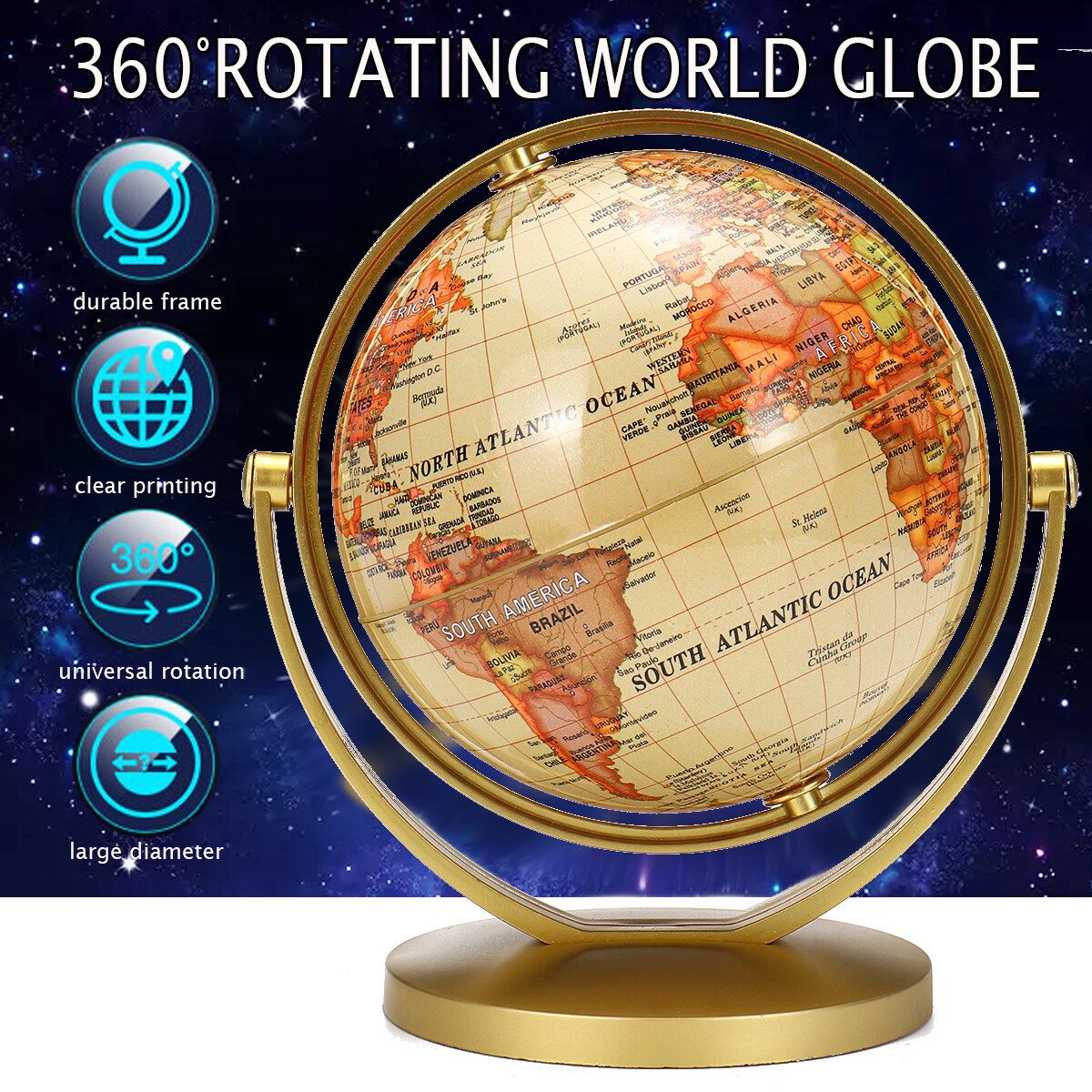 World Globe Map World Globe Earth Map Geography Education Study Children Kid