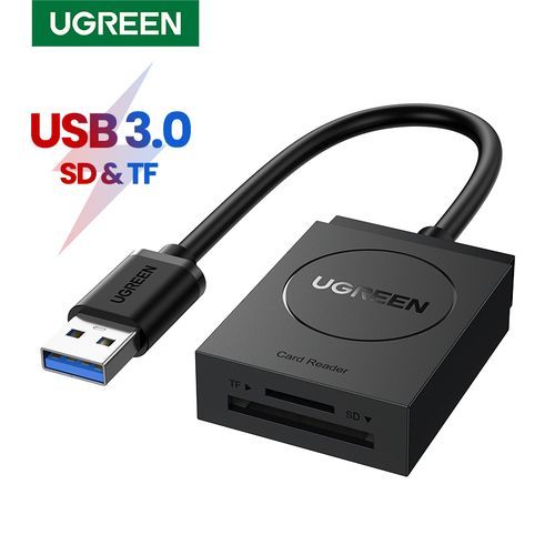 SD Card Reader USB 3.0 2 Slots Flash Memory TF SD Micro SDXC