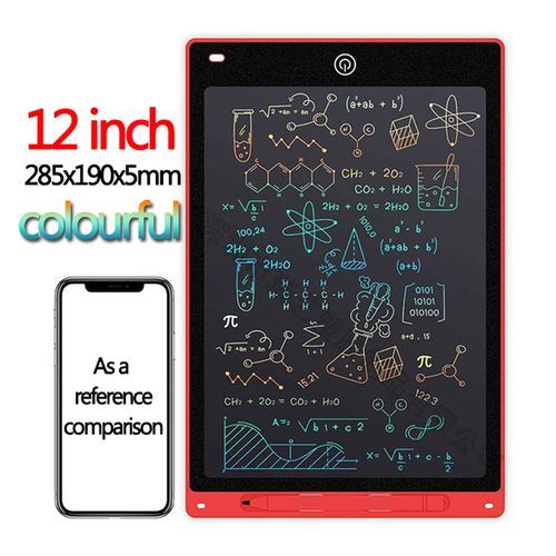 10/12/inch LCD Writing Tablet Drawing Board Kids Graffiti Sketchpad Toys Handwriting Blackboard Magic Drawing Board Kid Toy Gift(#12 Inch Colorful D)