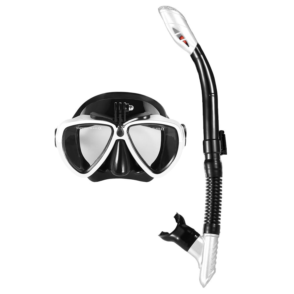 Snorkeling Mask Snorkel Set Anti-fog Swimming Diving Goggles