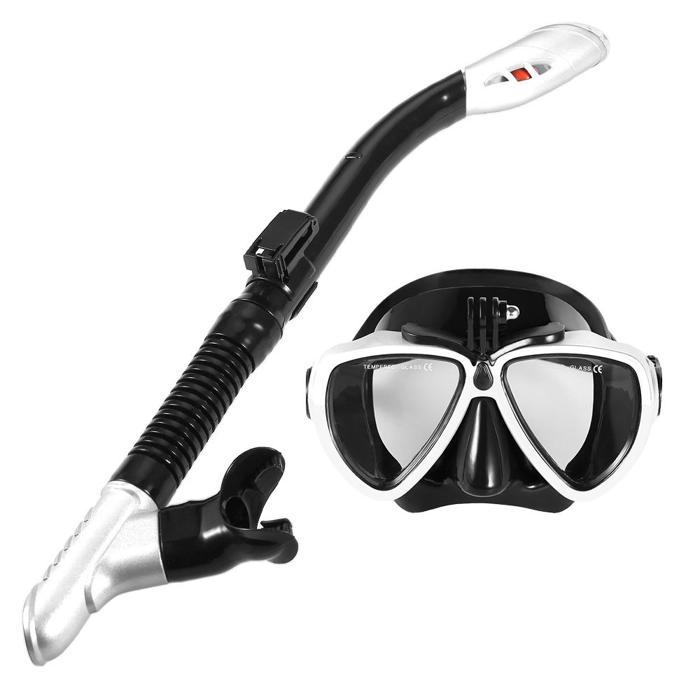 Snorkeling Mask Snorkel Set Anti-fog Swimming Diving Goggles