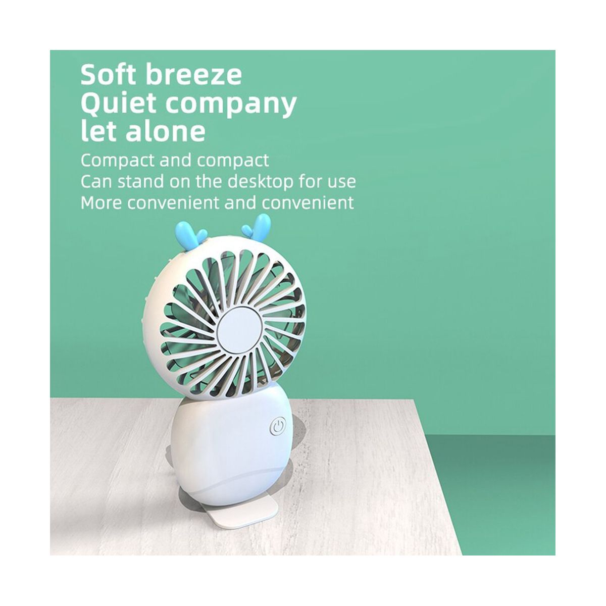 Fan Cartoon Fan Hand-Held Fan for Outdoor Mini Electric Fan,Pink