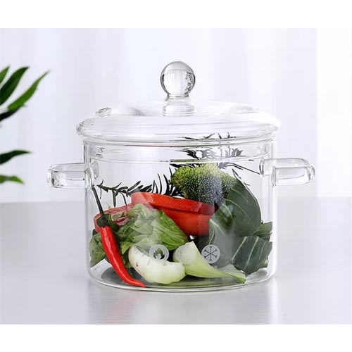 Transparent Glass Cooking Pot -3L