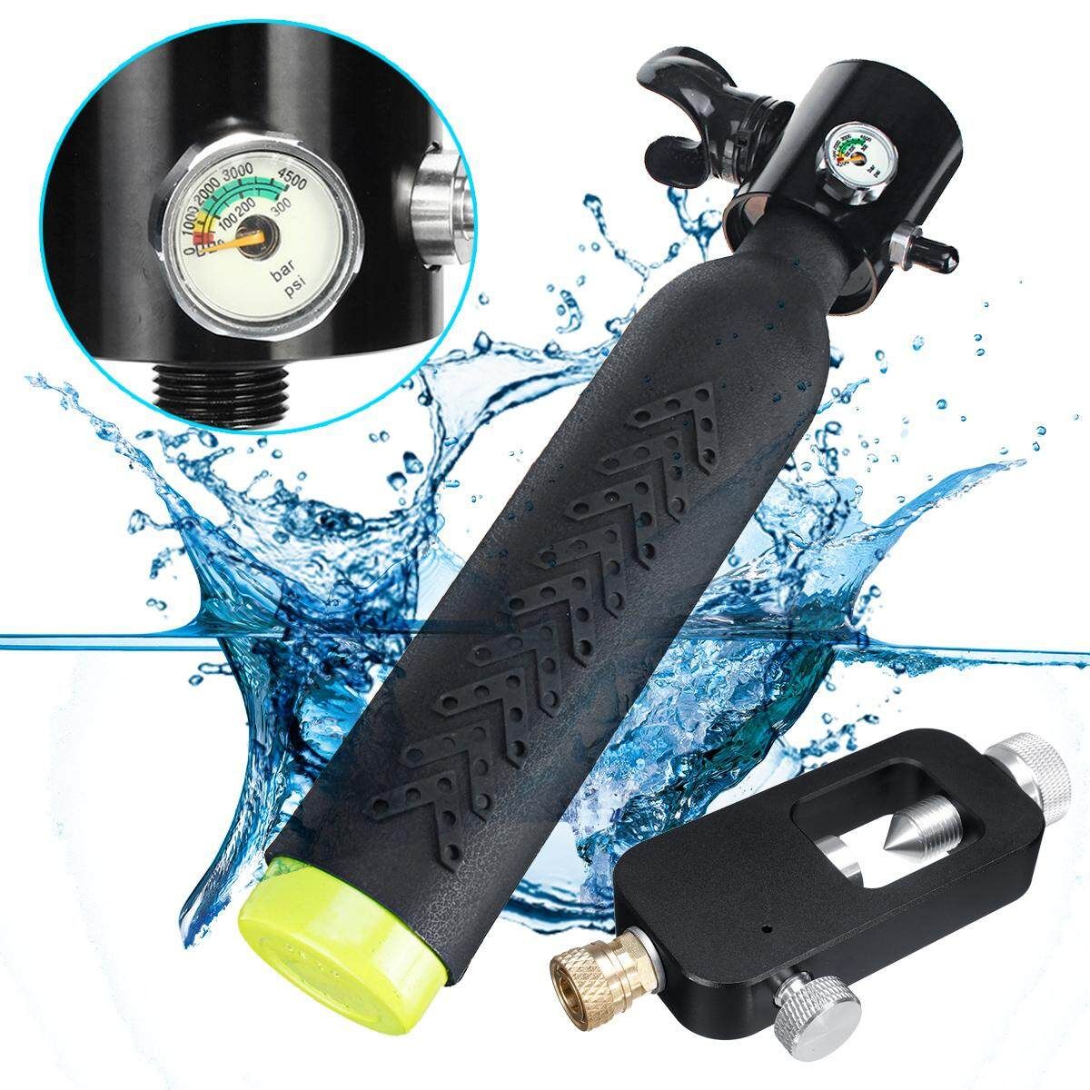 Diving Scuba Cylinder Underwater Oxygen Tank Breath Head Adapter Set