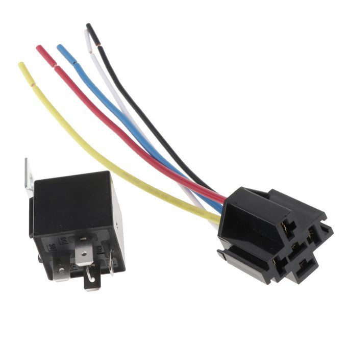 Premium DC12V 40A Automotive Relay With 5 Pin Wire Harness Socket