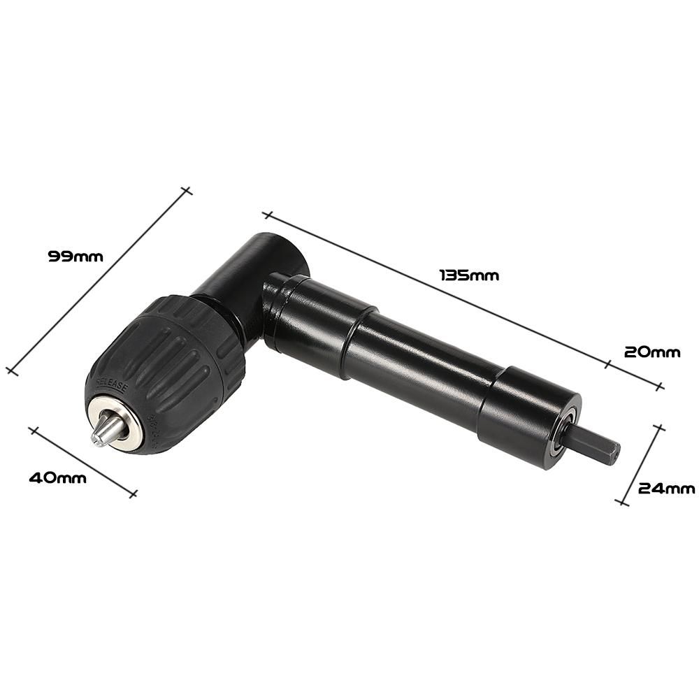 High Quality 0.8-10mm Right Angle Bend Extension 90 Degree Professional Cordless Drill Attachment Adapter