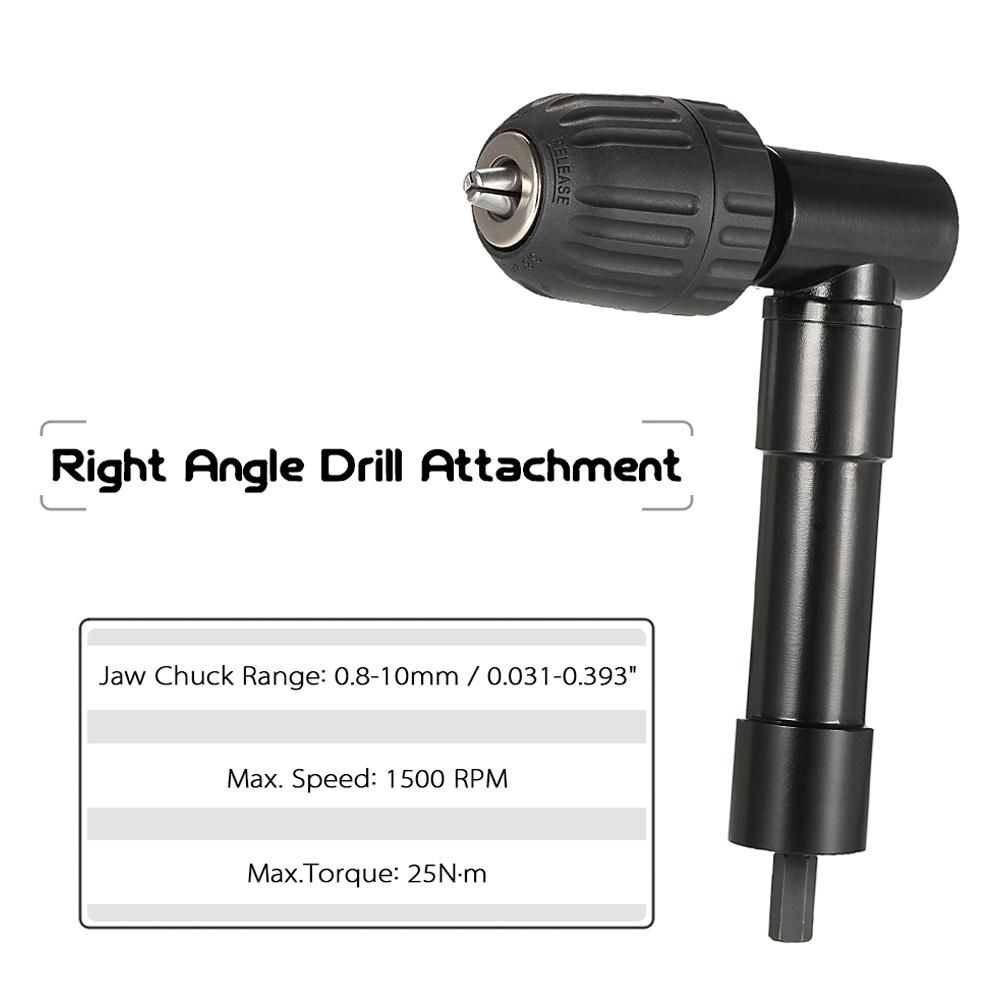 High Quality 0.8-10mm Right Angle Bend Extension 90 Degree Professional Cordless Drill Attachment Adapter