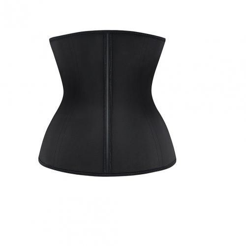9 Bone Hook + Zip LATEX Corset Waist Trainer