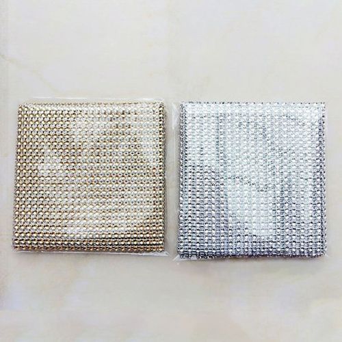 24 Rows/Set Rhine  Mesh Ribbon  Ake Roll Wrap Fashion Wedding Dress Wrap-silver