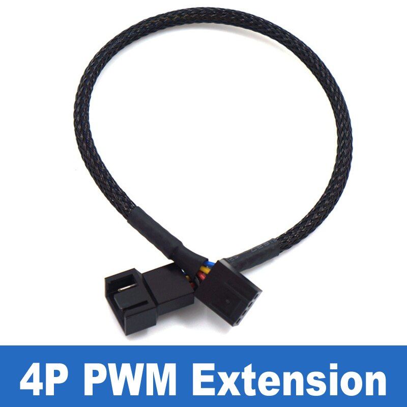 PWM 4pin Fan Sleeved Extension Splitter Hub