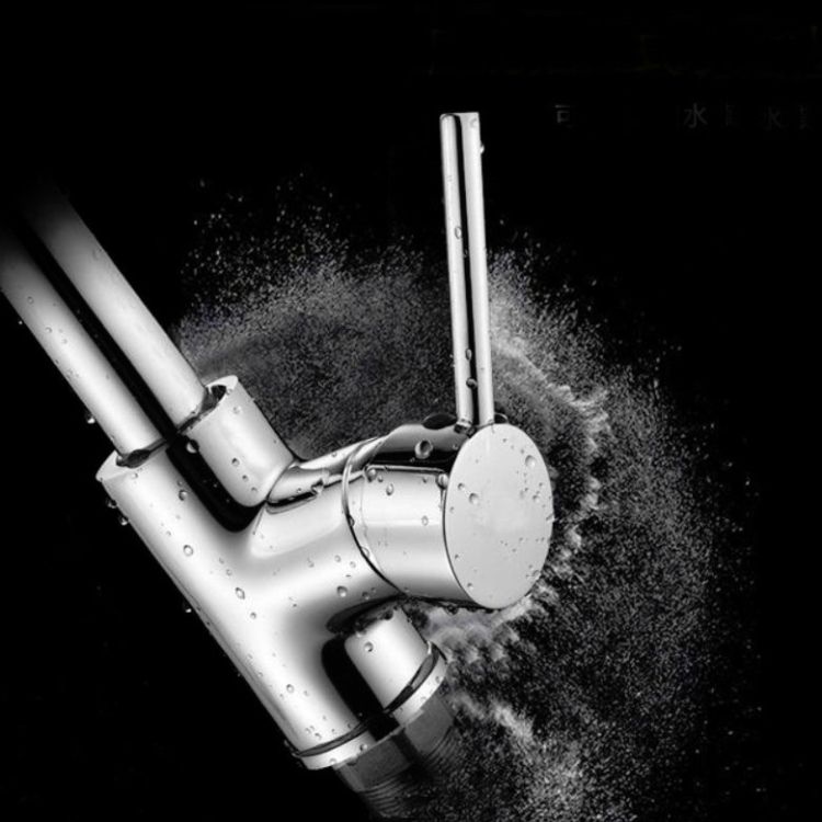 Kitchen Pull-out Faucet, Style:Stainless Steel Black