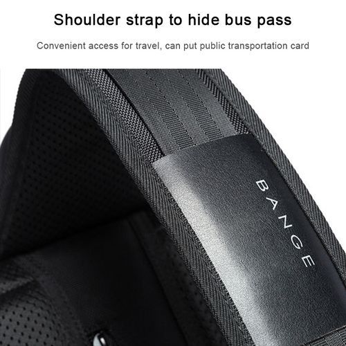 Men's Safety USB Portable Shoulder Bag (Black)