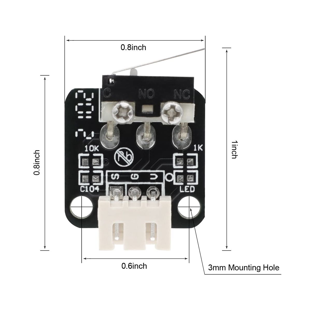 10 Pcs 3D Printer Part End Stop Limit Switch 3 Pin Compatible with CNC RAMPS 14 RepRap 3D Printer for -10 10SS4S5