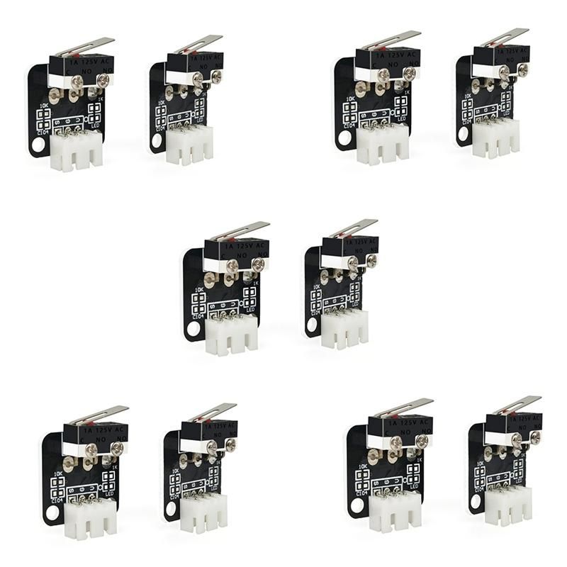 10 Pcs 3D Printer Part End Stop Limit Switch 3 Pin Compatible with CNC RAMPS 14 RepRap 3D Printer for -10 10SS4S5
