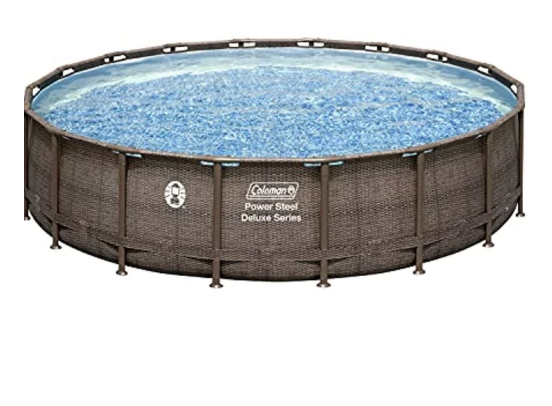 Power Steel 18' X 48” Round Above Ground Pool Set