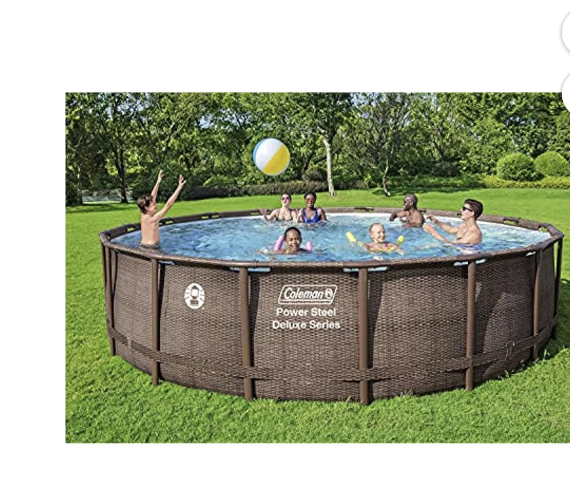 Power Steel 18' X 48” Round Above Ground Pool Set