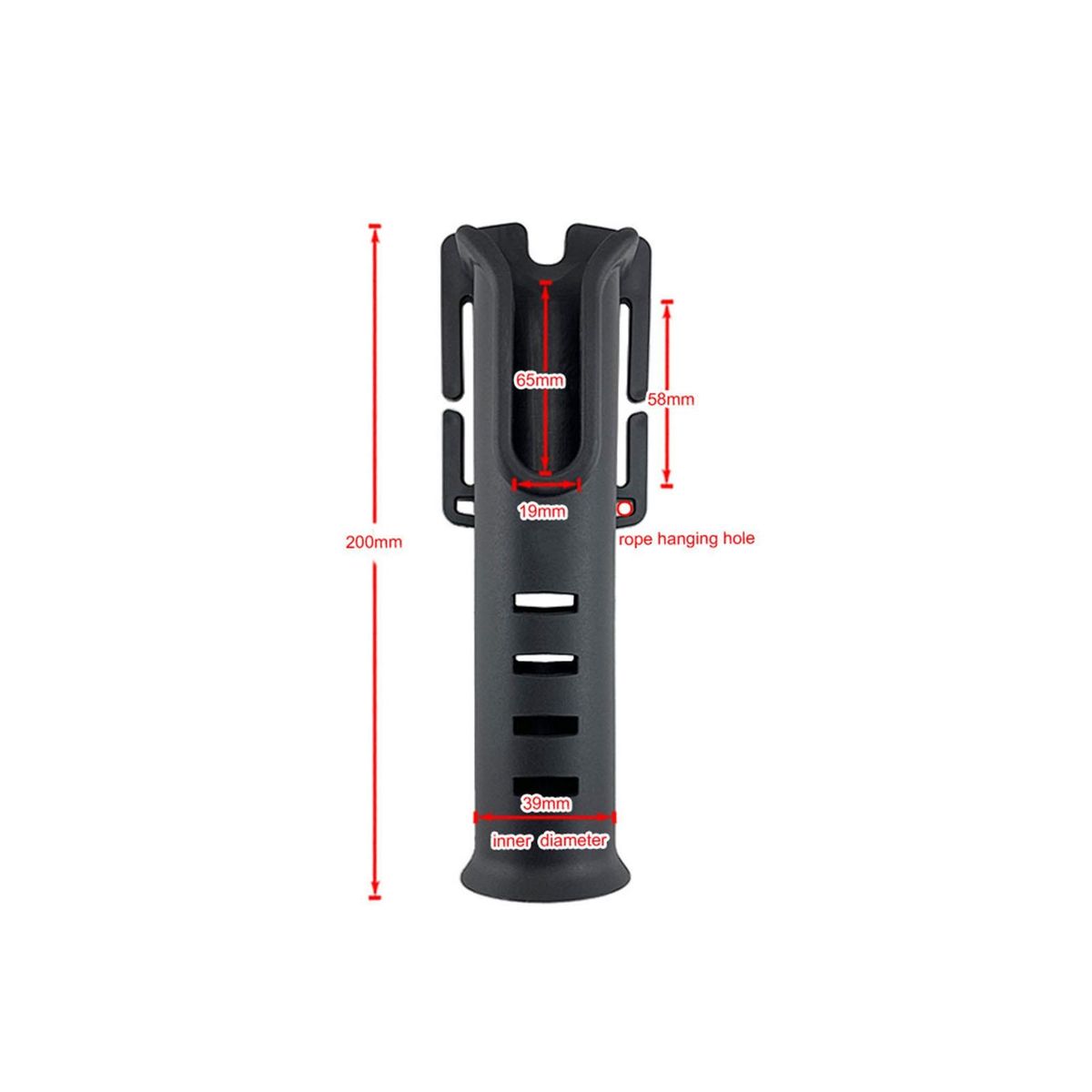 Pole Inserter Portable Handy Pole Inserter Fishing Pole Bucket Black