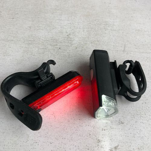 Rechargeable USB Bicycle Headlight And Taillight Combination