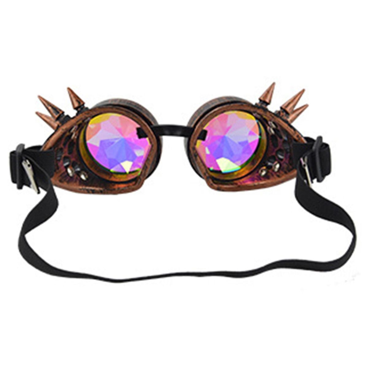 Kaleidoscope Glasses Costume Parties Steampunk Glasses Red Bronze